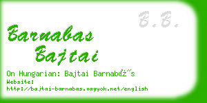 barnabas bajtai business card